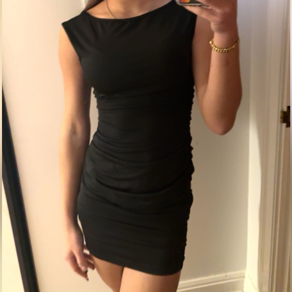 Black Dress with Open Back